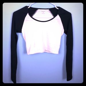 Black and white crop top from Express